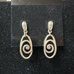 Brighton Rock and Scroll post dangle earrings